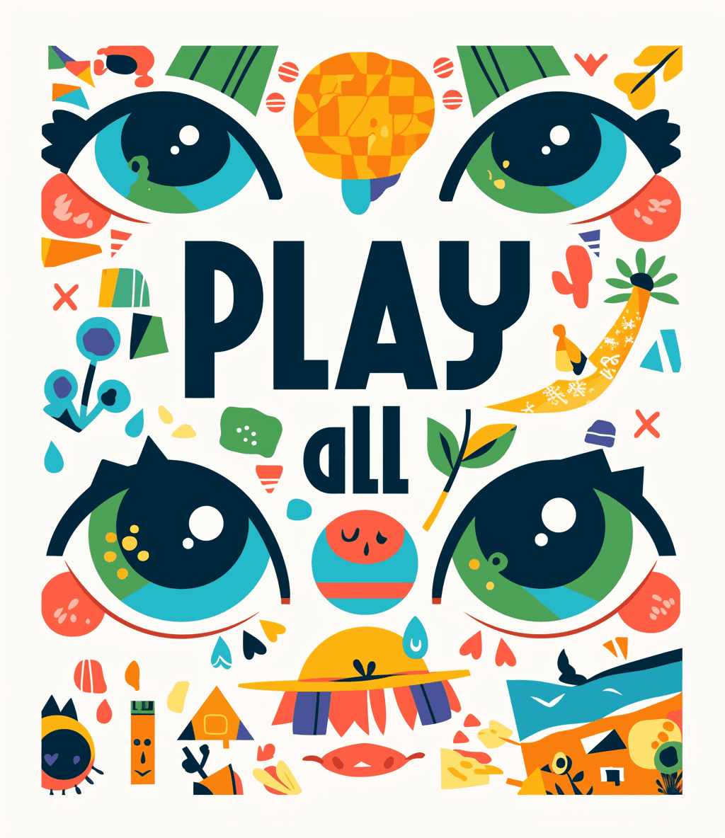 Quirky Eye Fair original repeating artwork