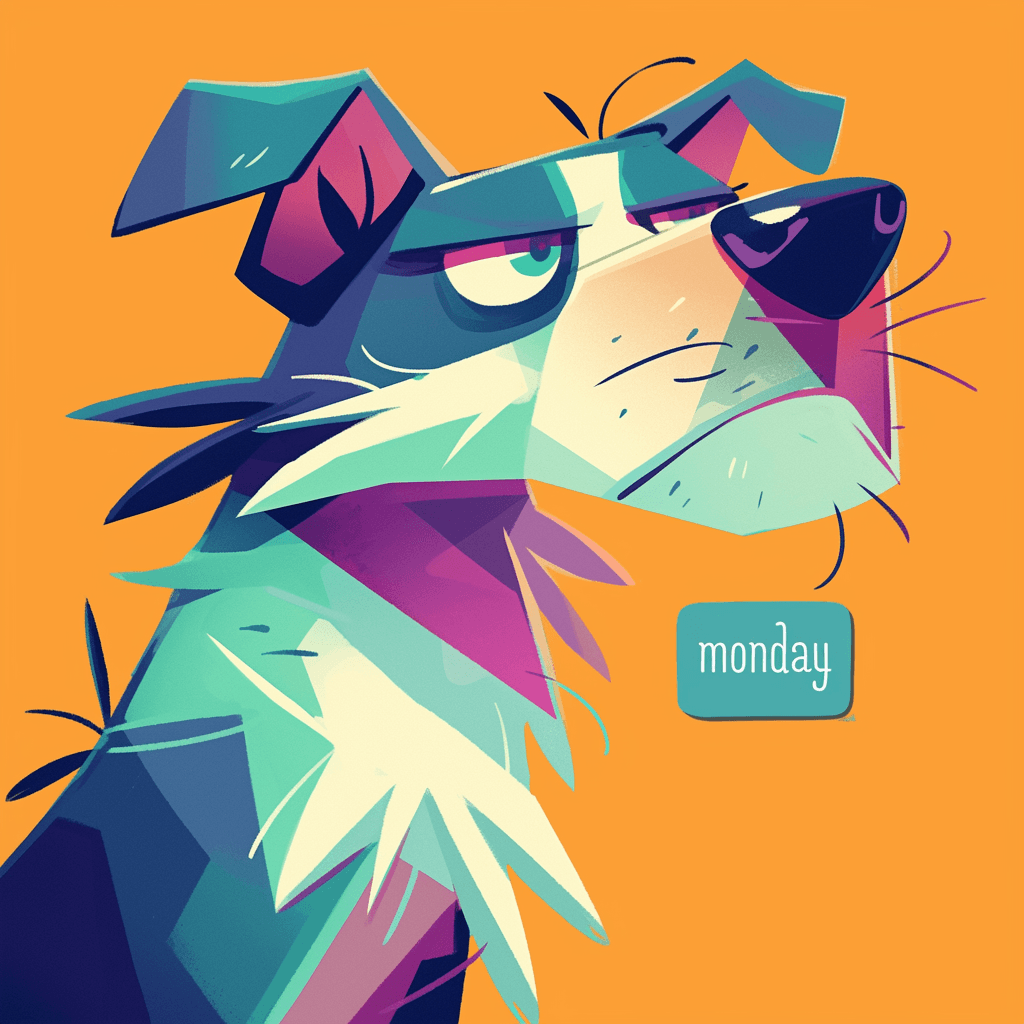 Quirky Animals Groove original repeating artwork