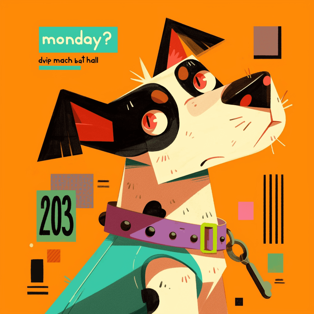 Quirky Animals Picnic original repeating artwork