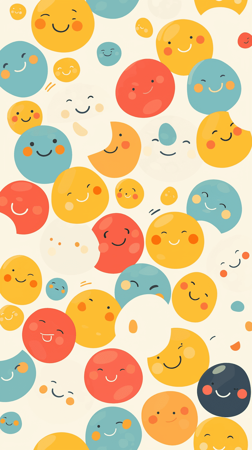 Cartoon Smiley Team original repeating artwork