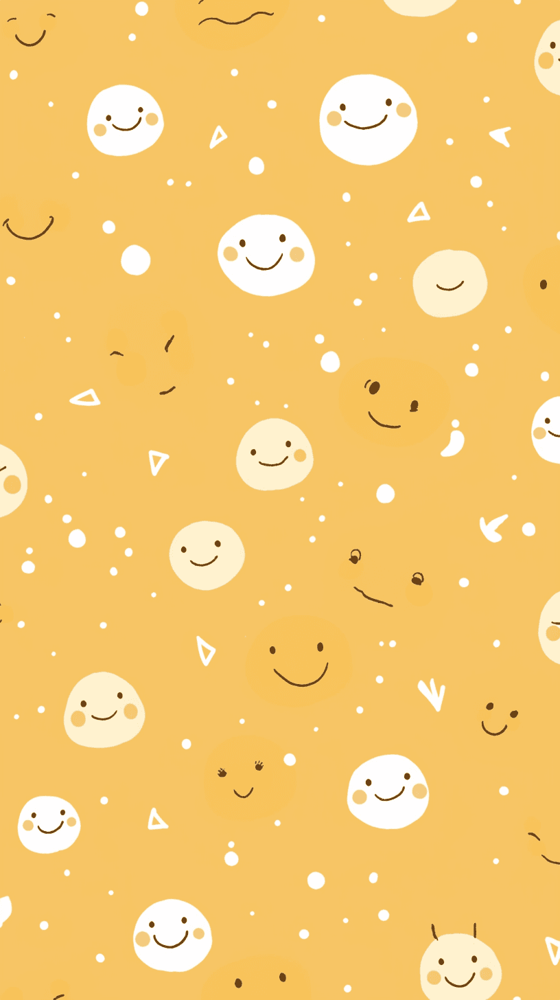 Cartoon Smiley Picnic original repeating artwork