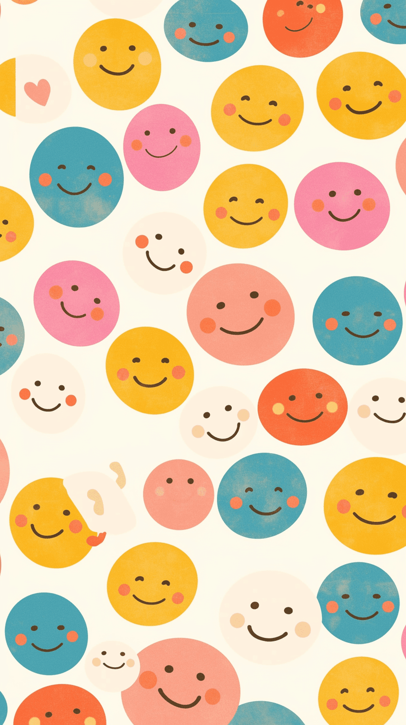 Cartoon Smiley Club original repeating artwork