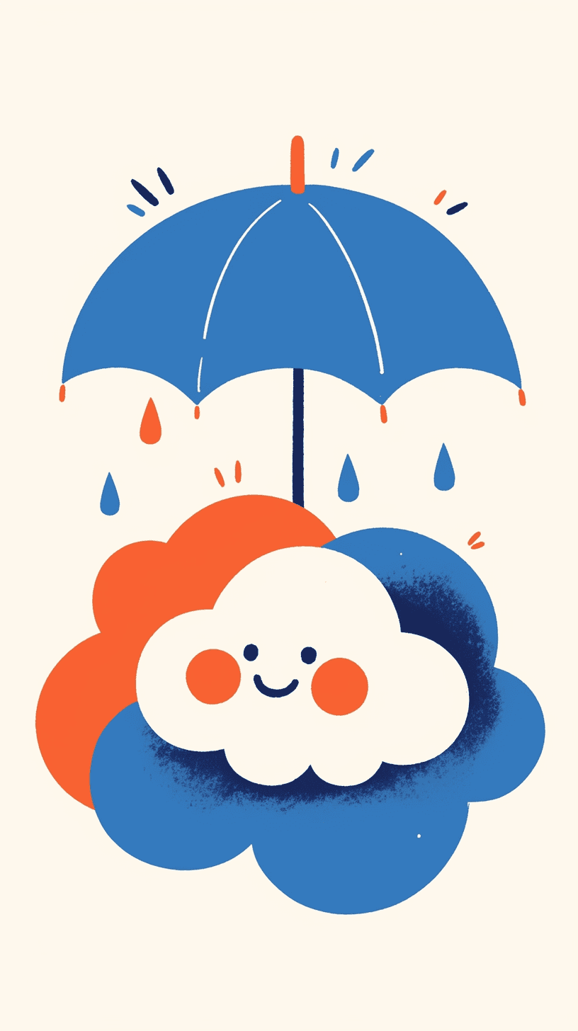 Quirky Cloud Crew original repeating artwork