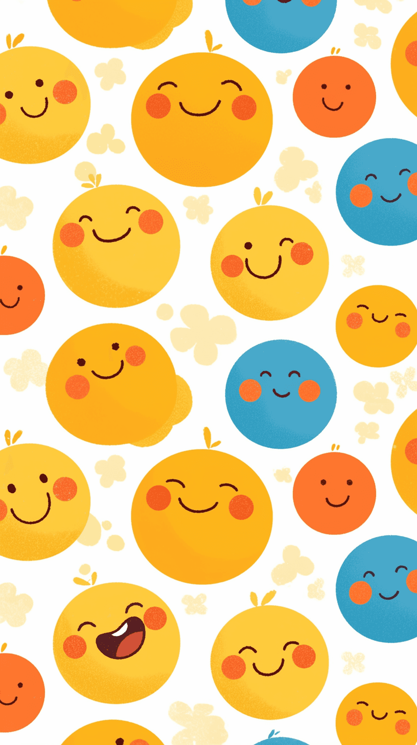 Cartoon Smiley Collective original repeating artwork