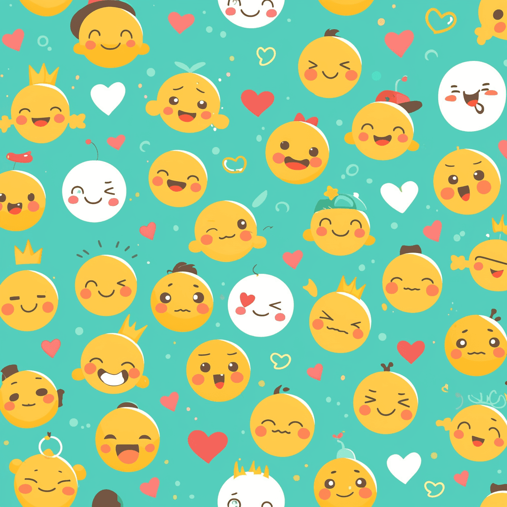 Cartoon Smiley original repeating artwork
