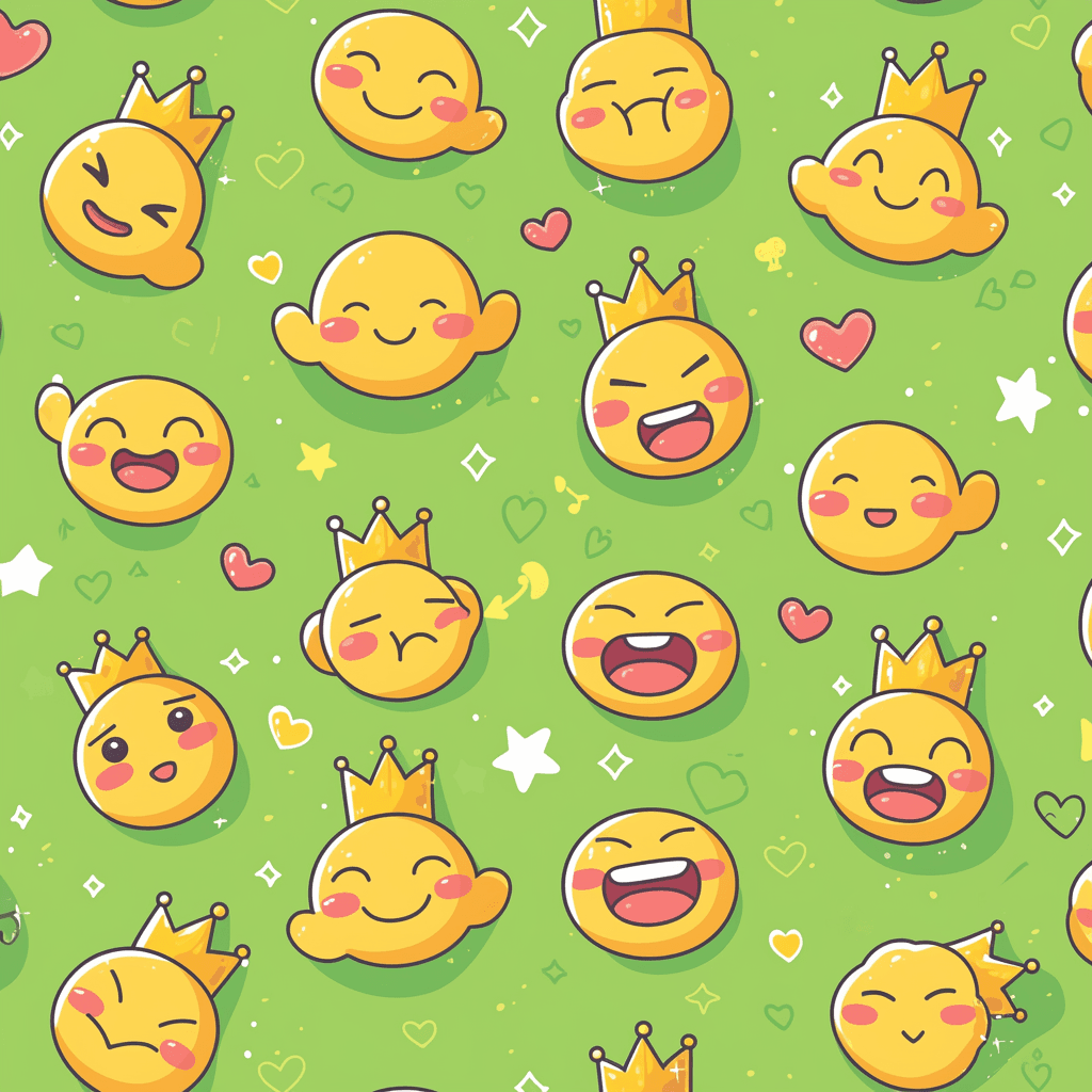 Quirky Smiley Squad original repeating artwork