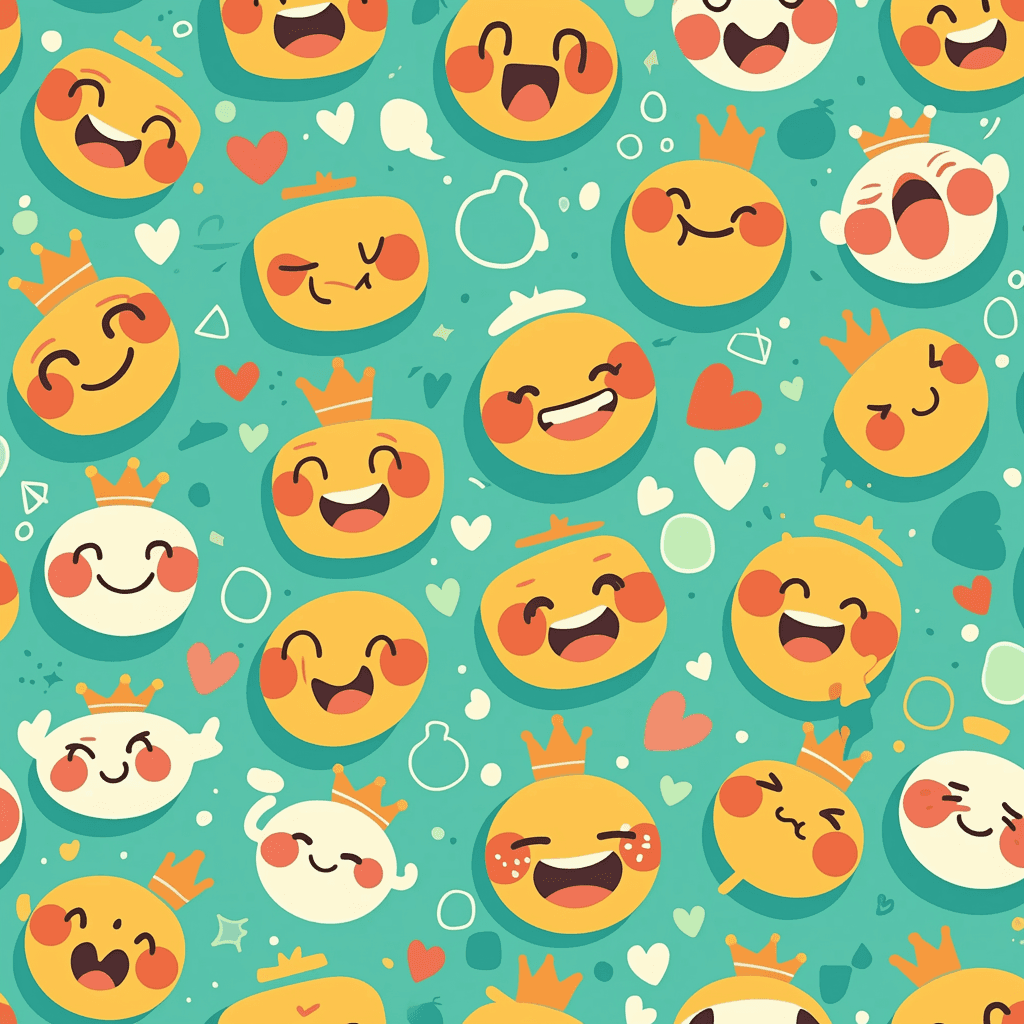 Quirky Smiley Club original repeating artwork