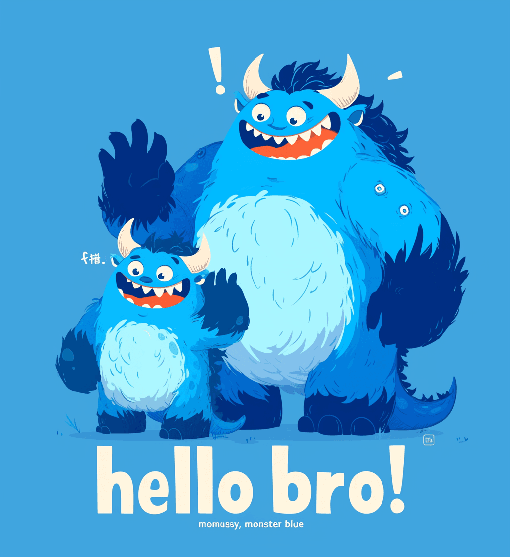 Fun Monster Shine original repeating artwork