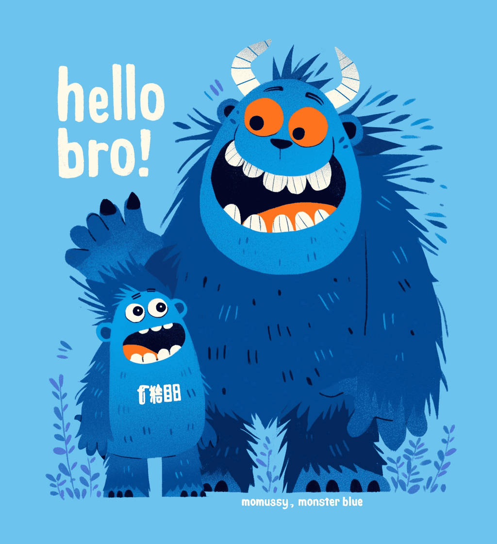 Fun Monster Show original repeating artwork