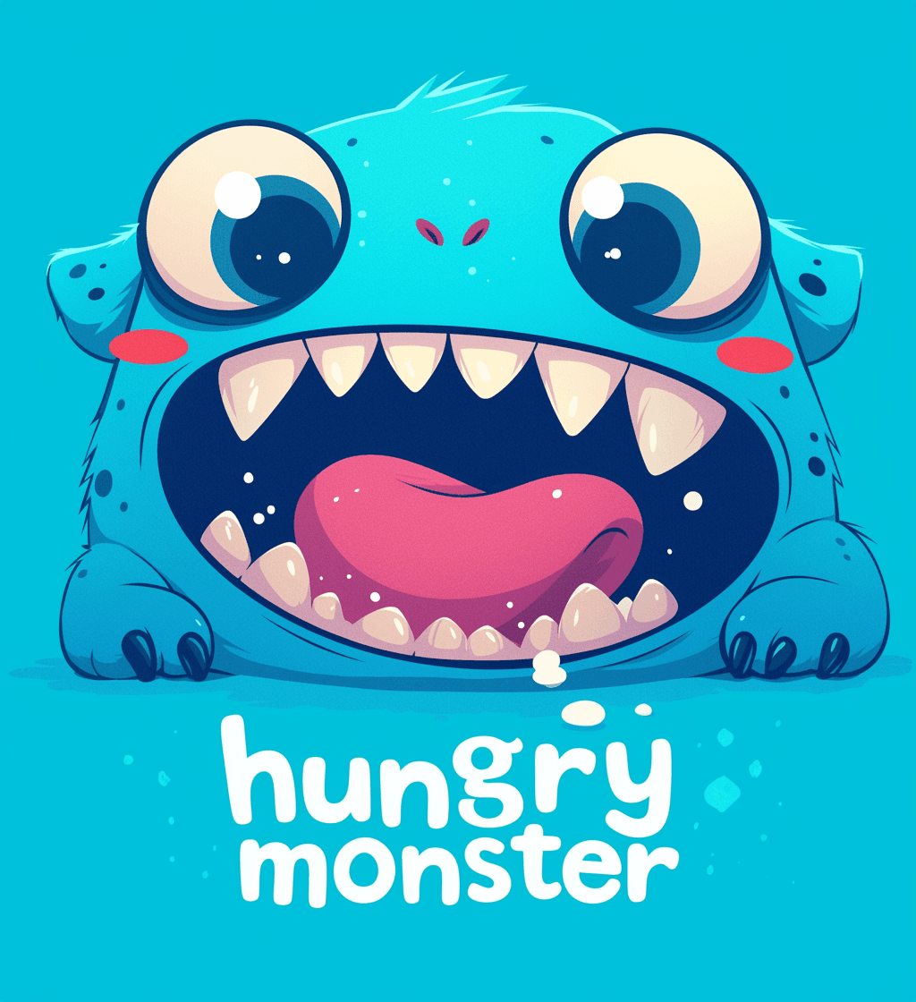 Fun Monster Fizz original repeating artwork