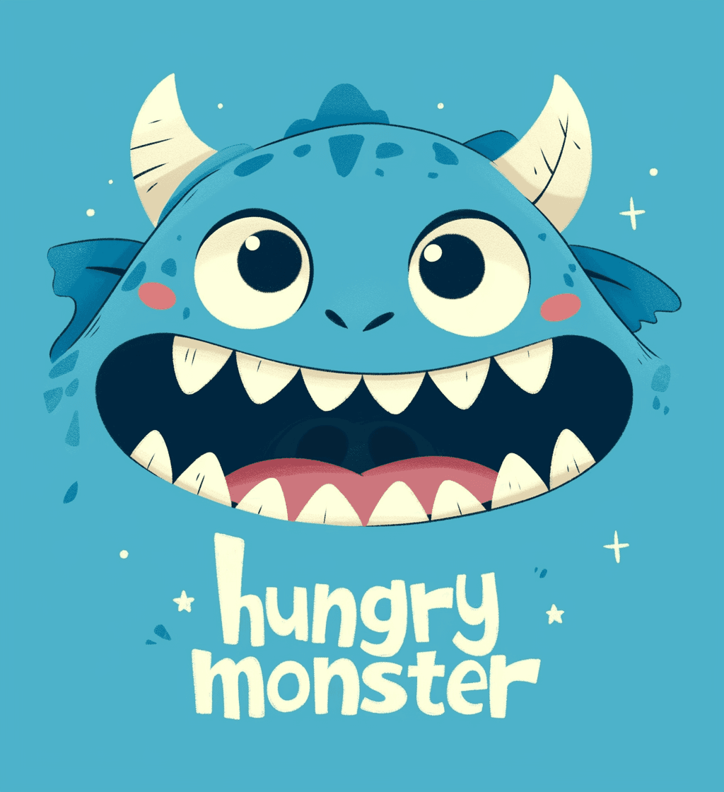 Fun Monster Print original repeating artwork