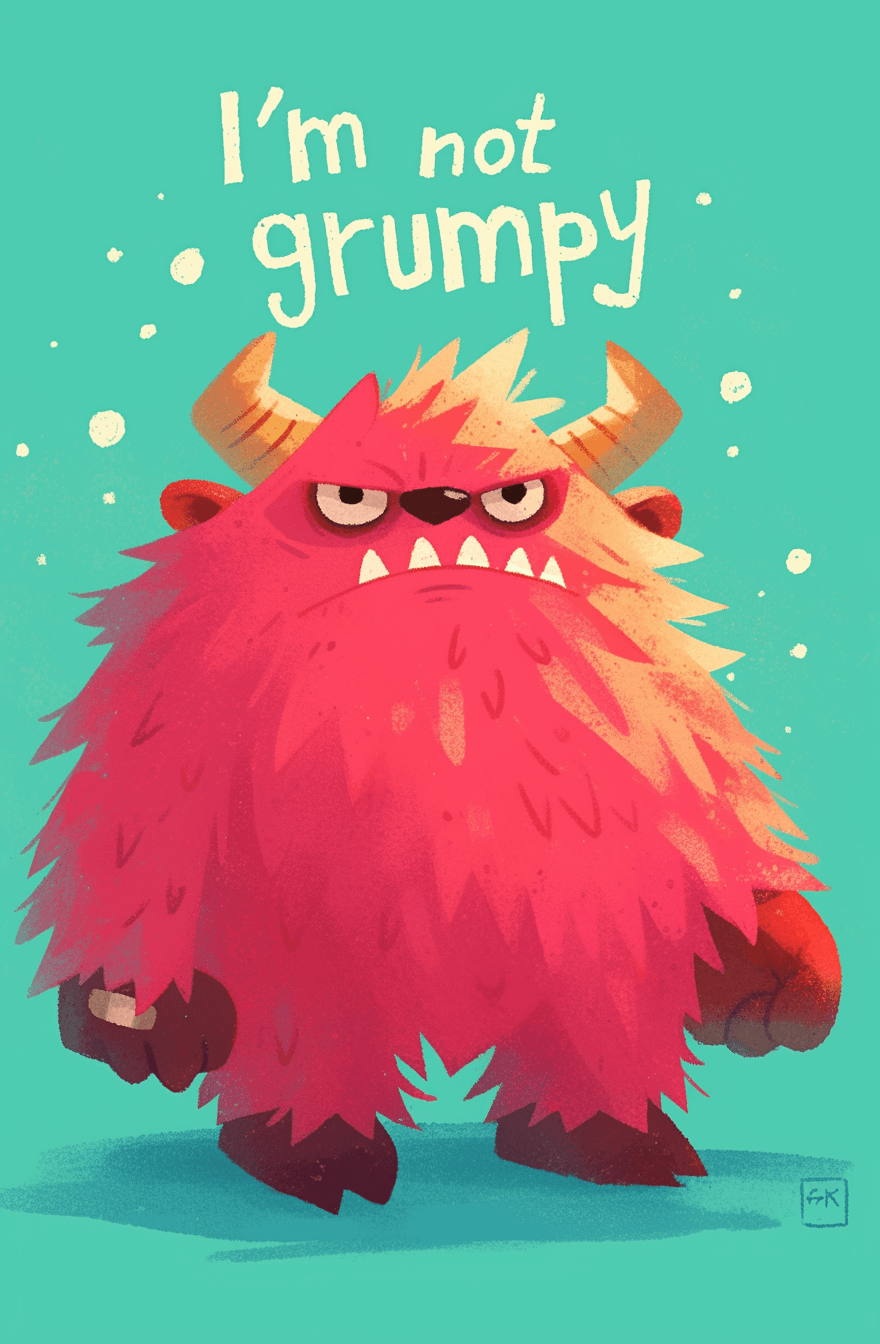 Funny Monster 036 original repeating artwork