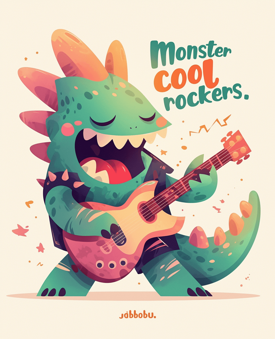Funny Monster 033 original repeating artwork