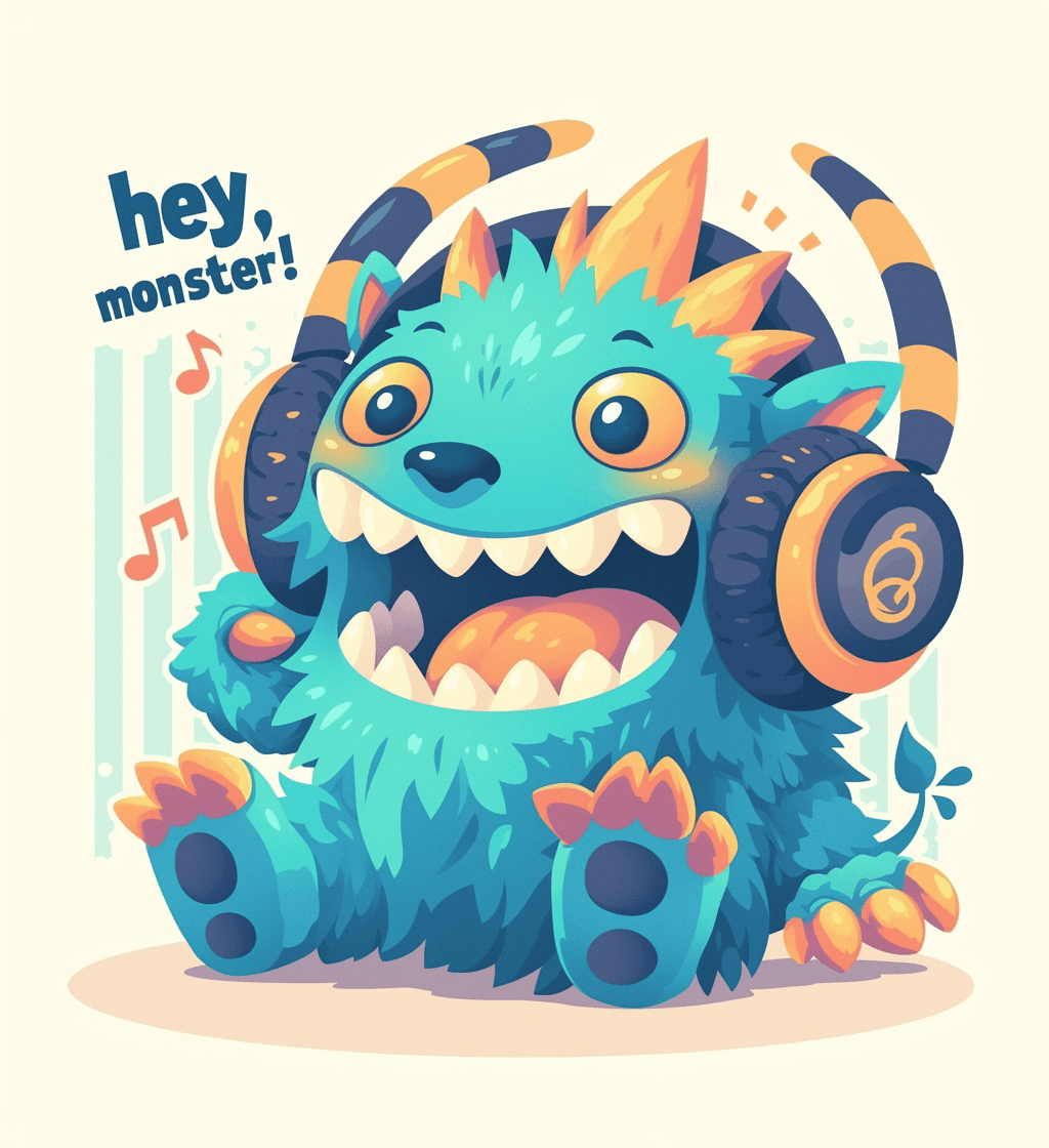Fun Monster Rush original repeating artwork