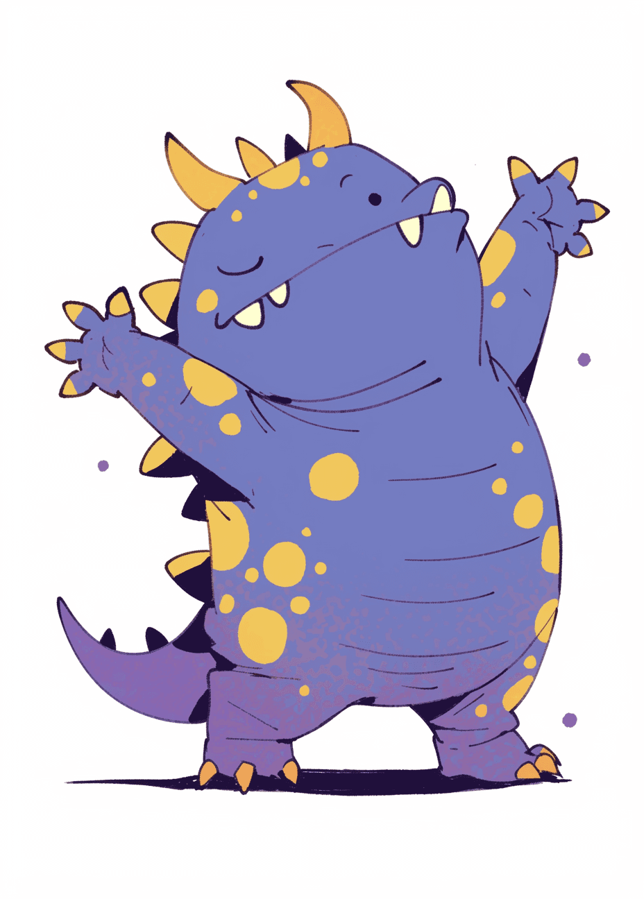 Fun Monster Winter original repeating artwork