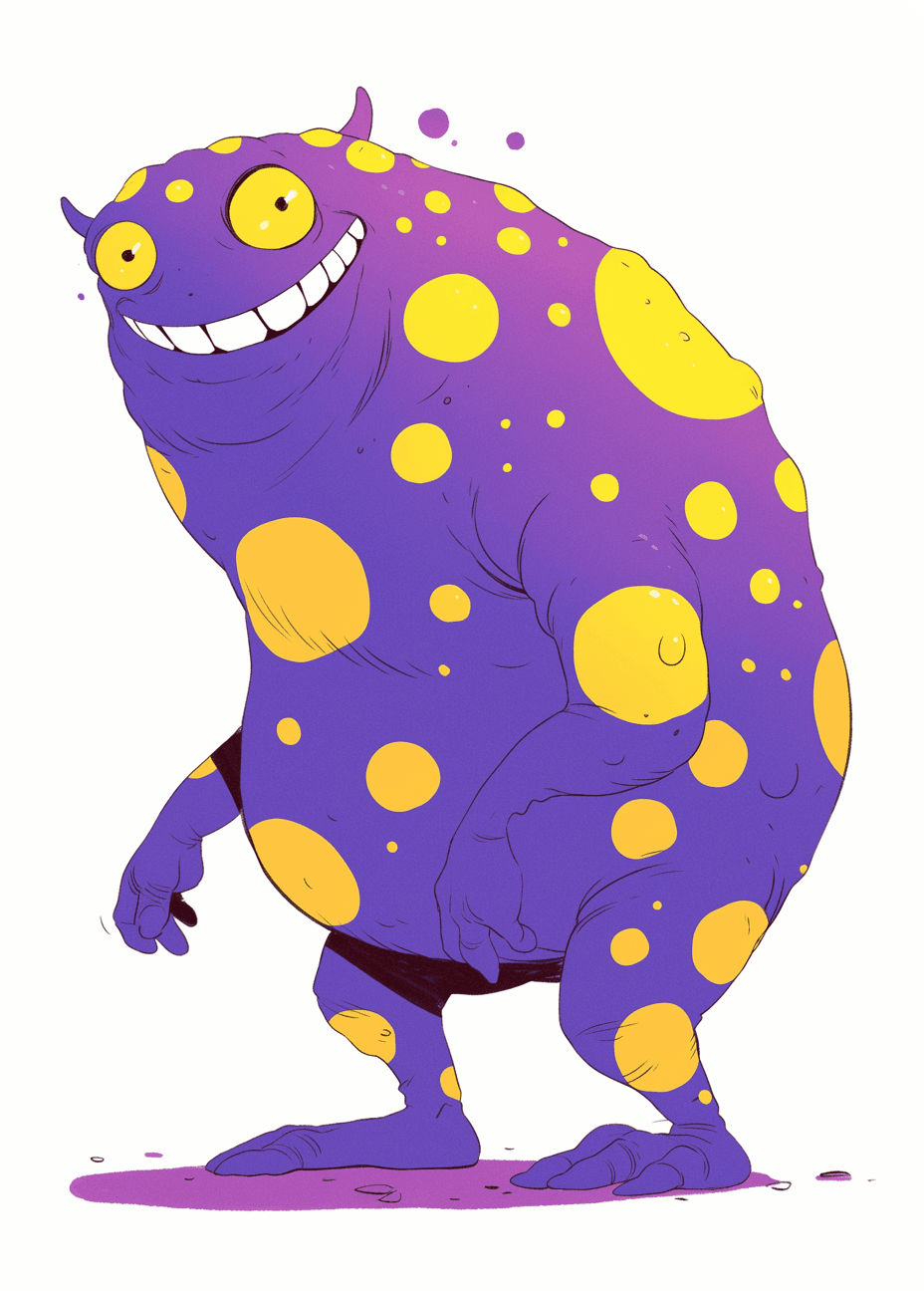 Fun Monster Party original repeating artwork