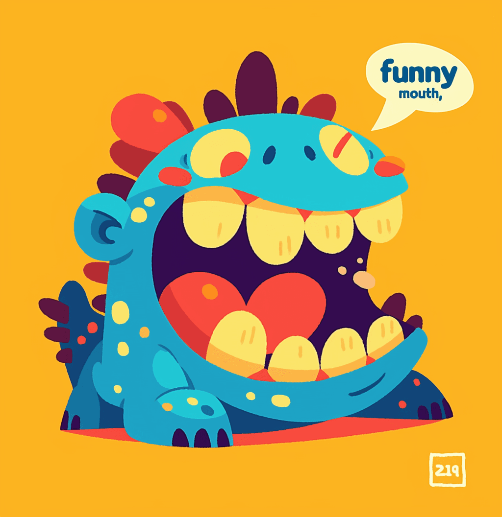 Fun Monster 001 original repeating artwork