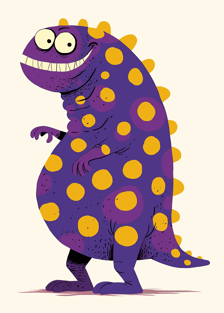 Fun Monster Flare original repeating artwork