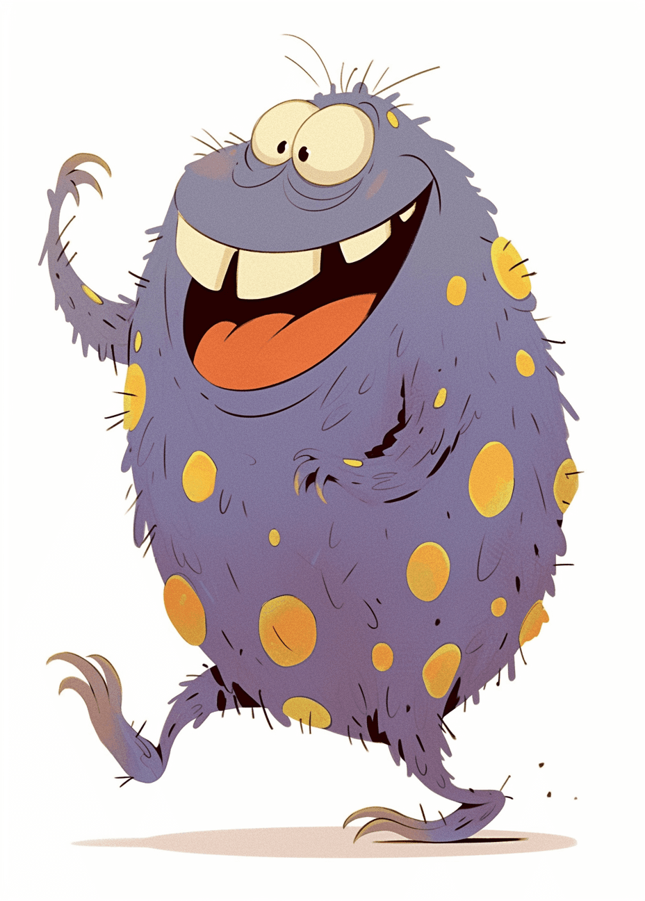Fun Monster Amber original repeating artwork