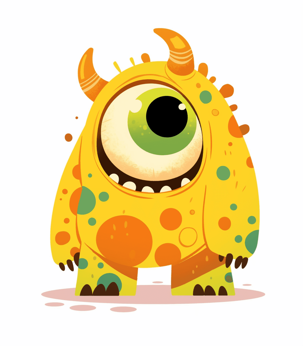 Fun Monster Spin original repeating artwork