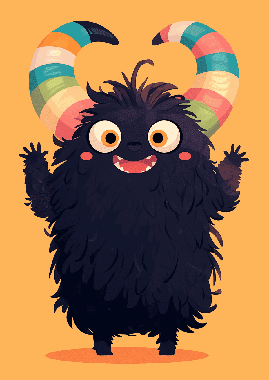 Fun Monster Tribe original repeating artwork