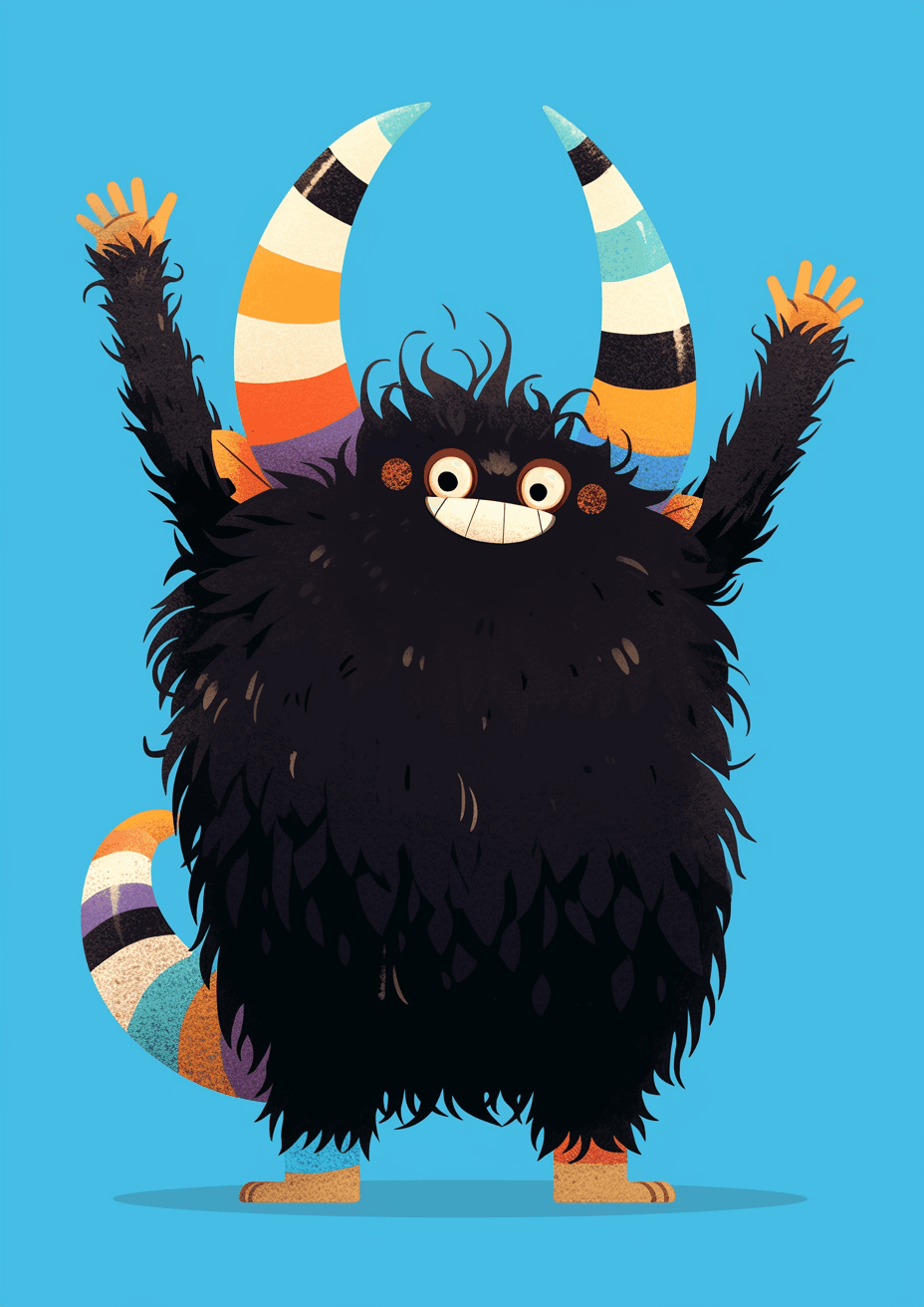 Funny Monster 039 original repeating artwork
