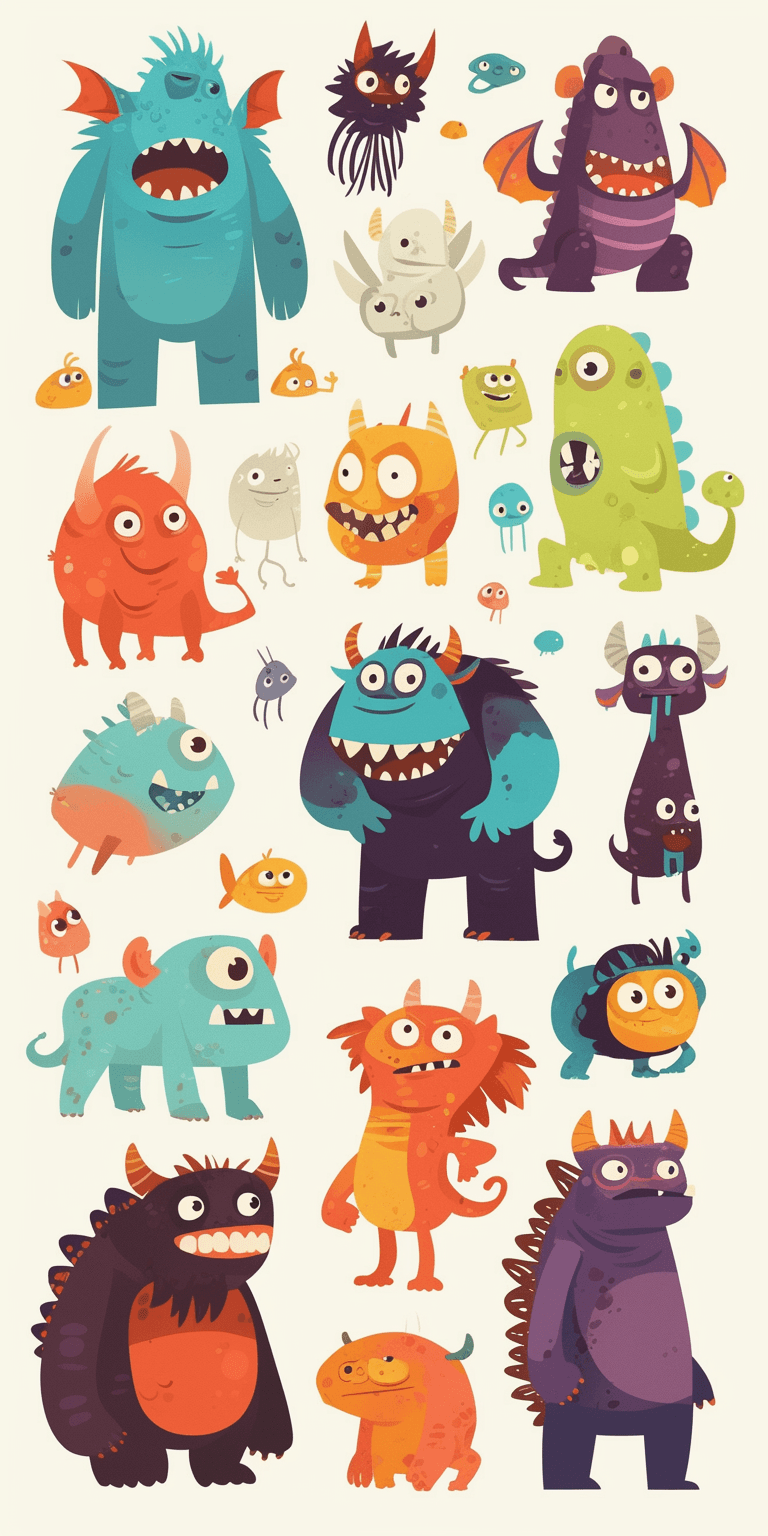 Fun Monster 002 original repeating artwork