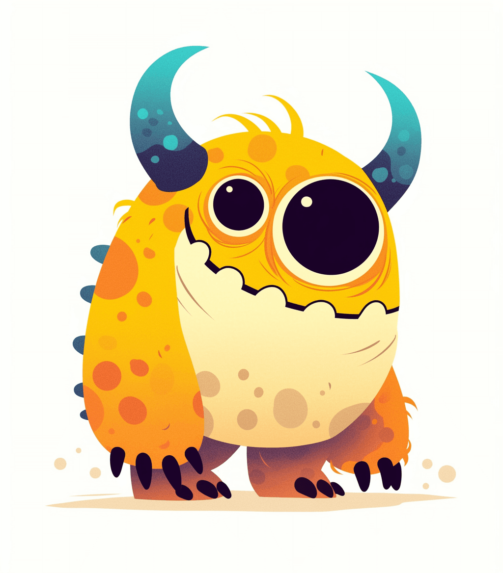 Fun Monster Glide original repeating artwork