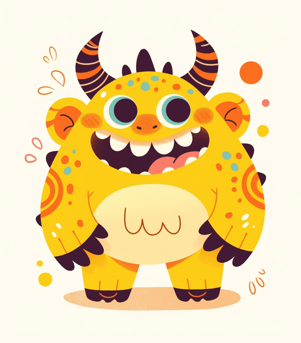 Funny Monster 051 original repeating artwork