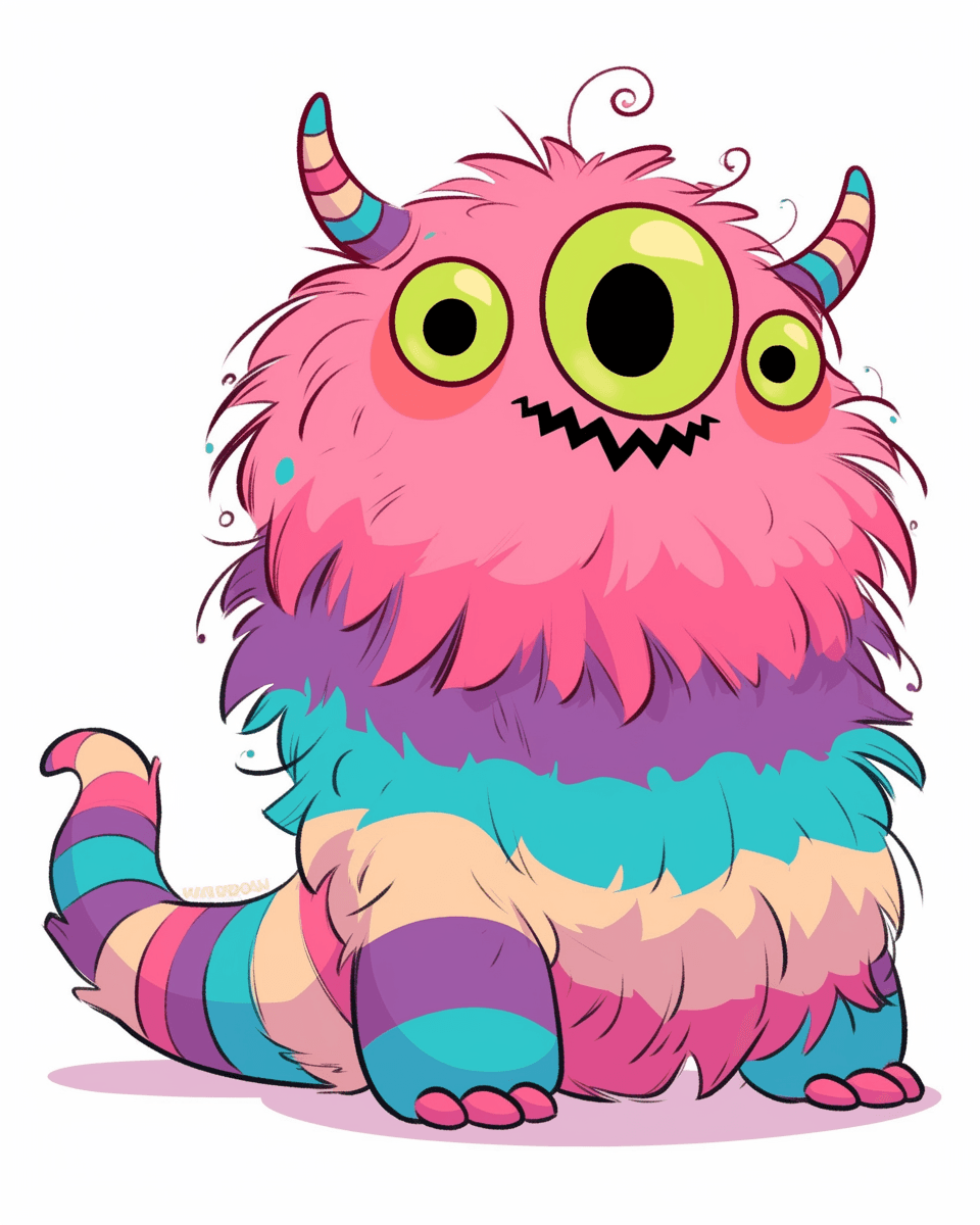 Funny Monster 028 original repeating artwork