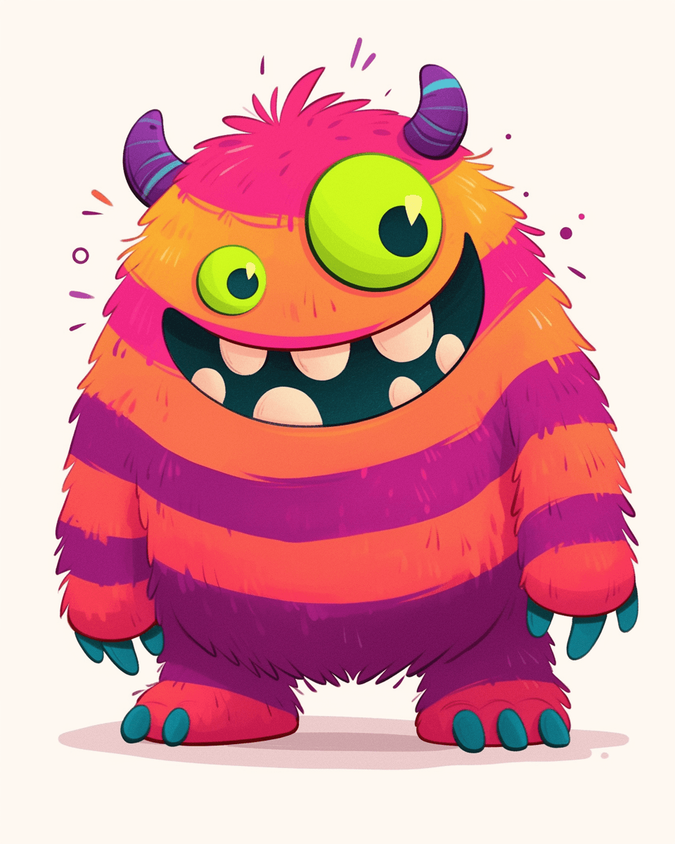 Fun Monster 009 original repeating artwork