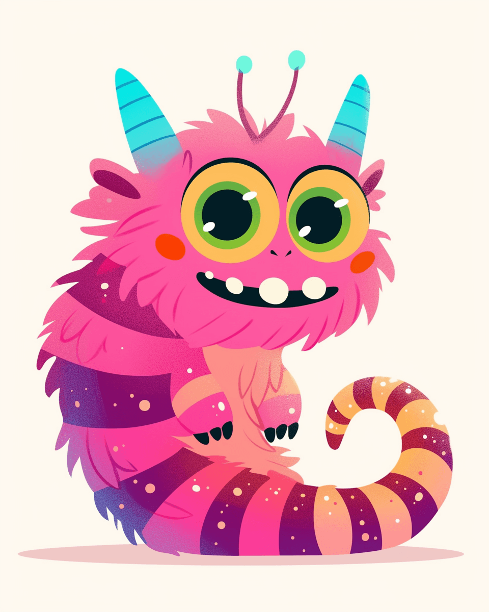 Fun Monster Wander original repeating artwork