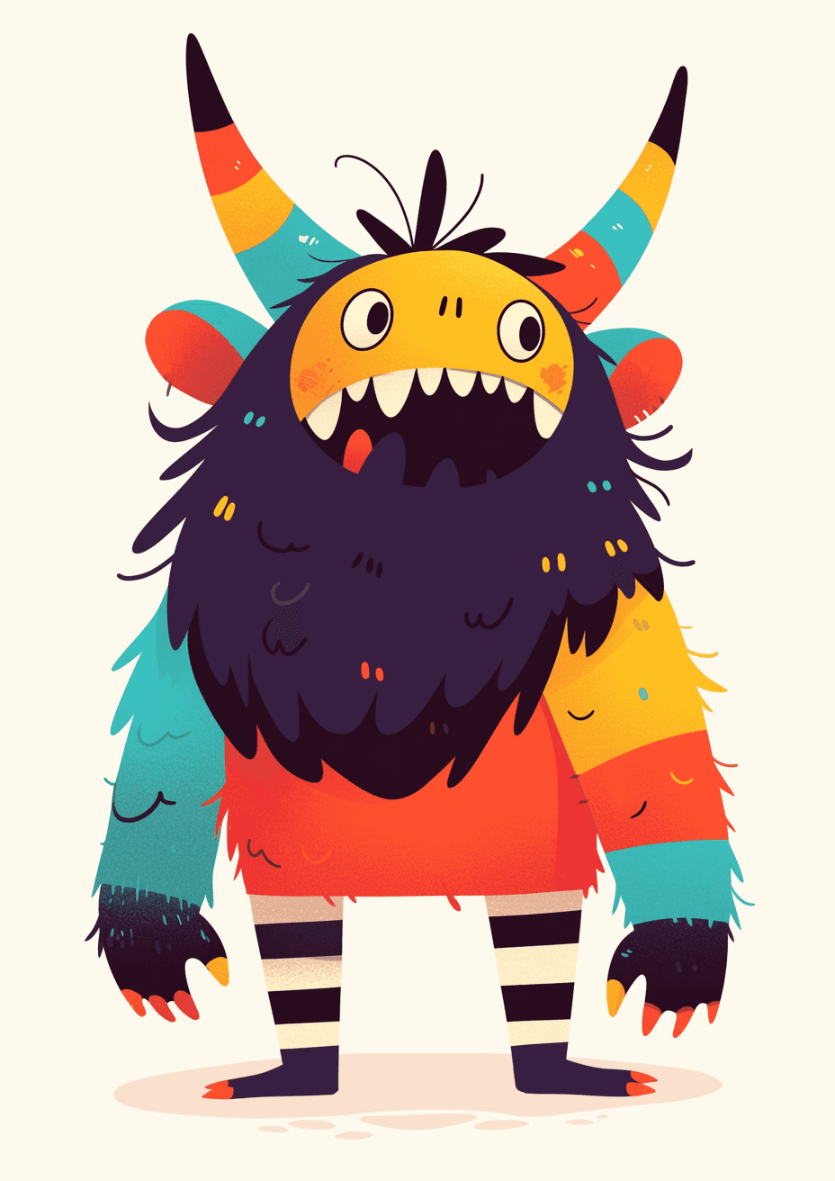 Funny Monster 026 original repeating artwork