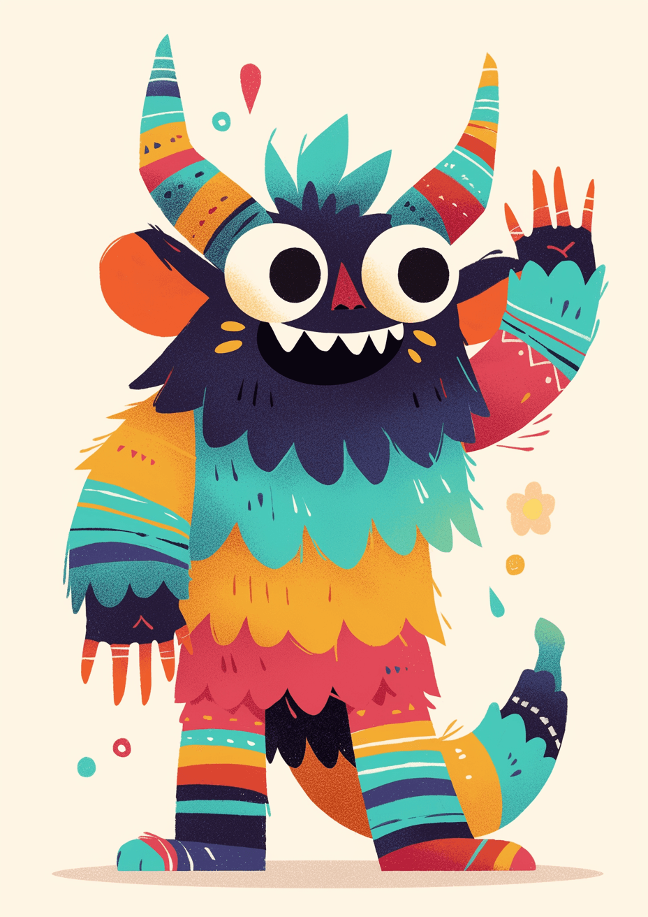 Funny Monster 050 original repeating artwork