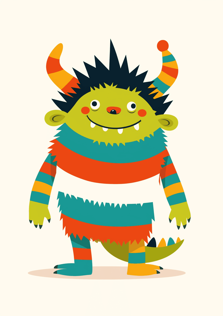 Fun Monster Bright original repeating artwork
