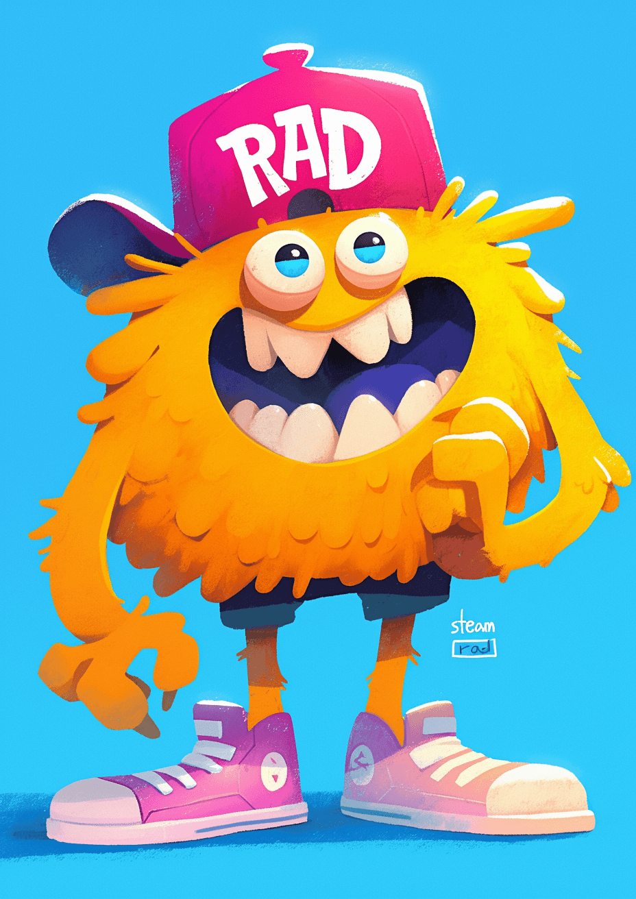 Fun Monster Go original repeating artwork