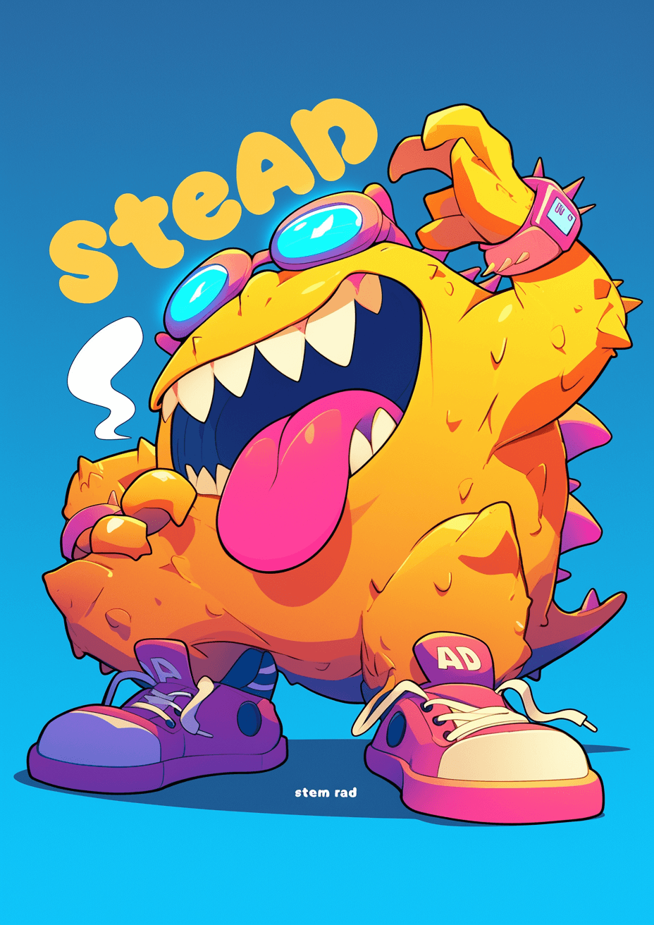 Funny Monster 021 original repeating artwork