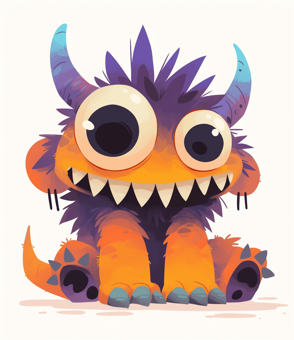 Fun Monster Dusk original repeating artwork
