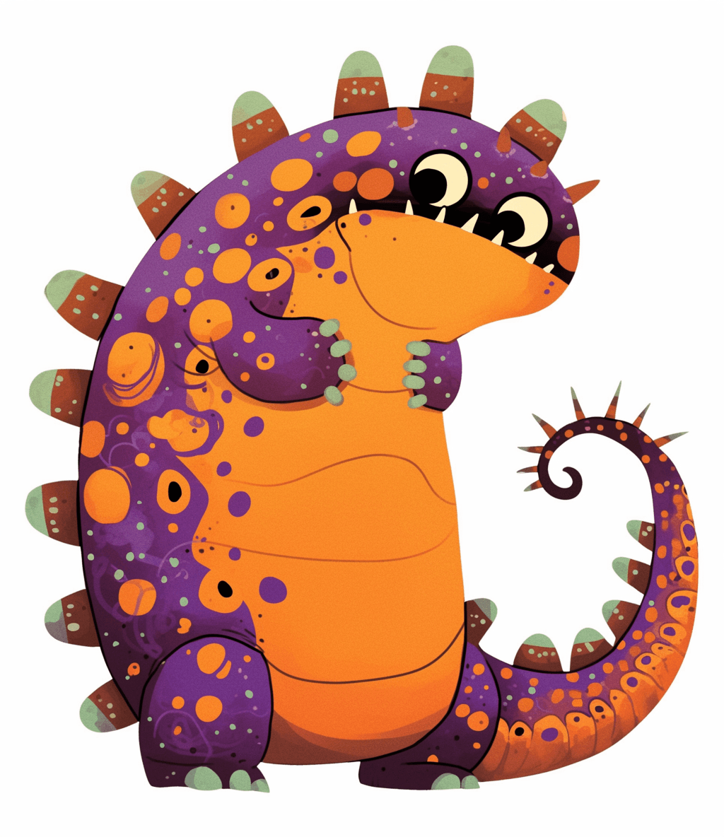Fun Monster Bloom original repeating artwork