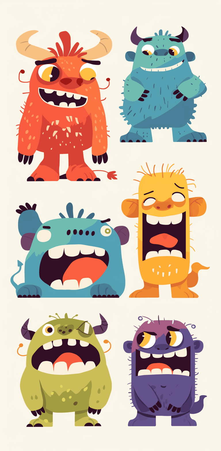Fun Monster Starlight original repeating artwork