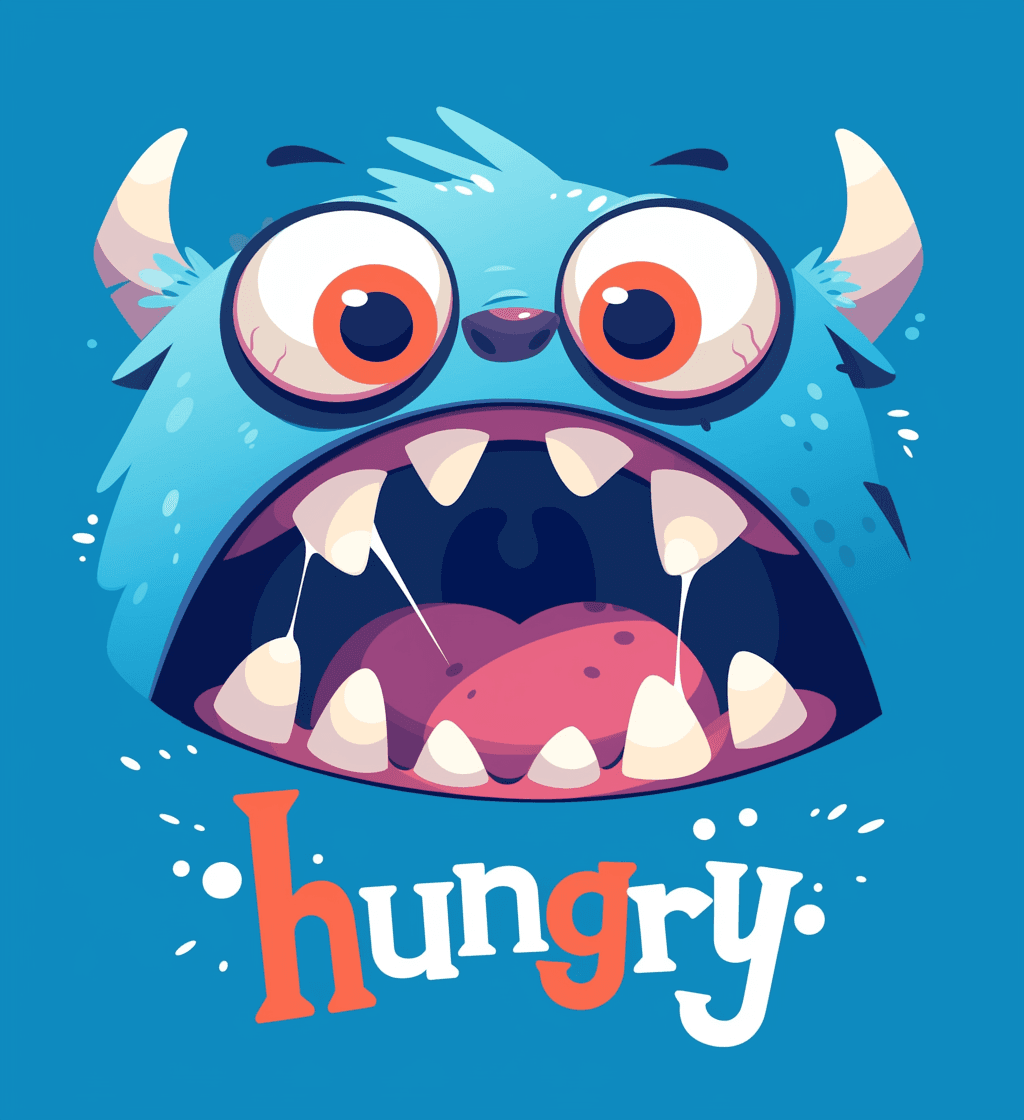 Fun Monster Morning original repeating artwork