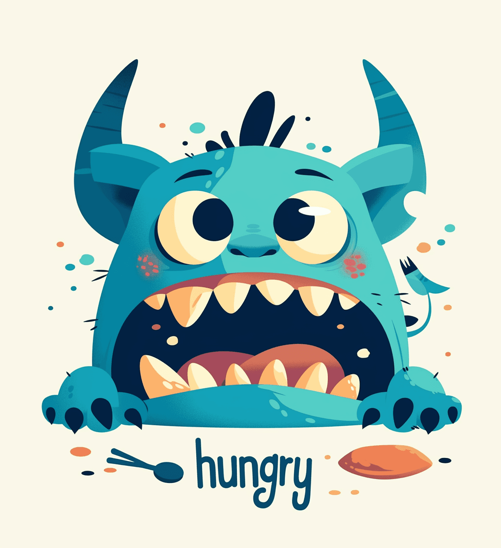 Fun Monster Evening original repeating artwork