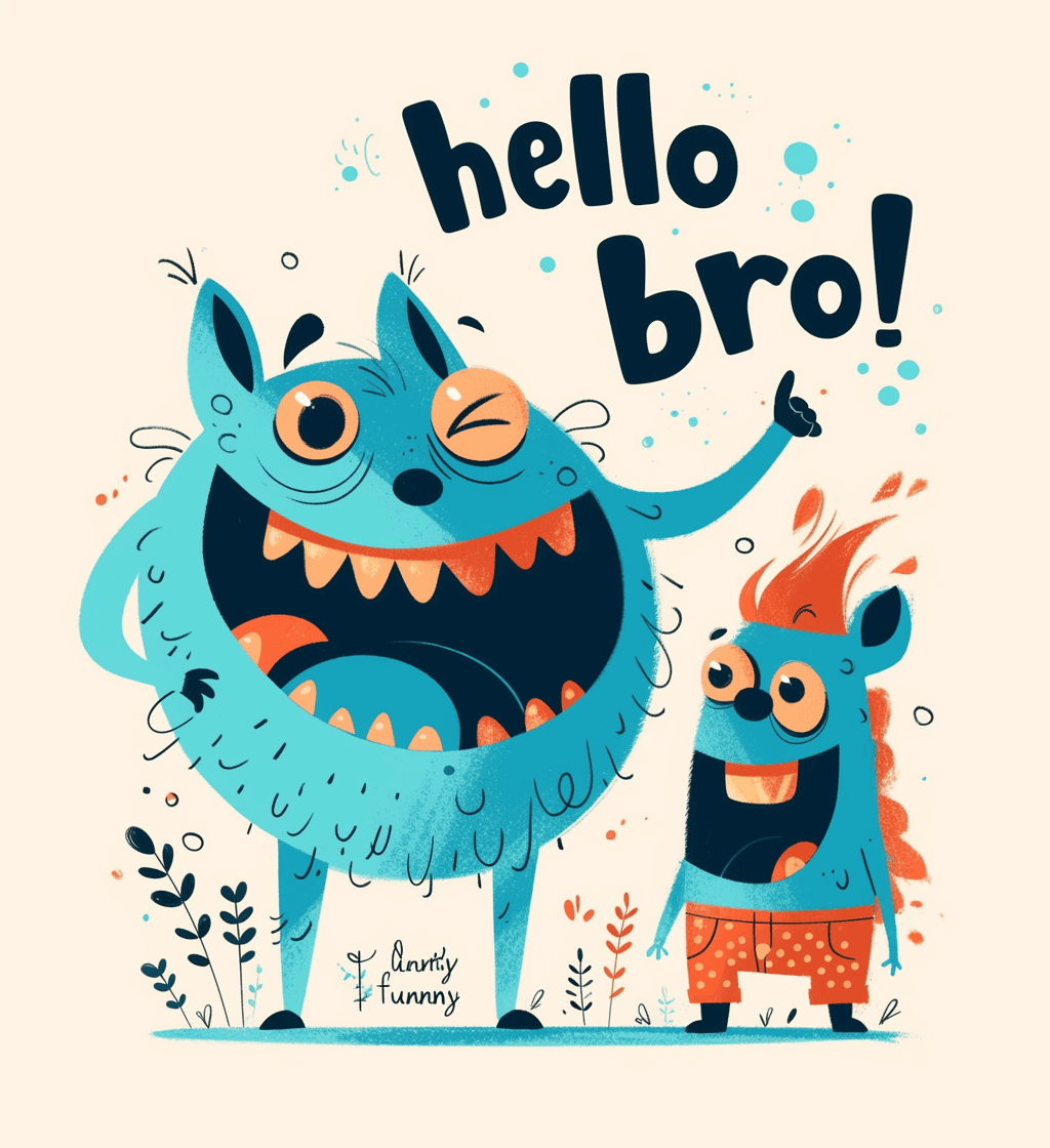 Funny Monster 022 original repeating artwork