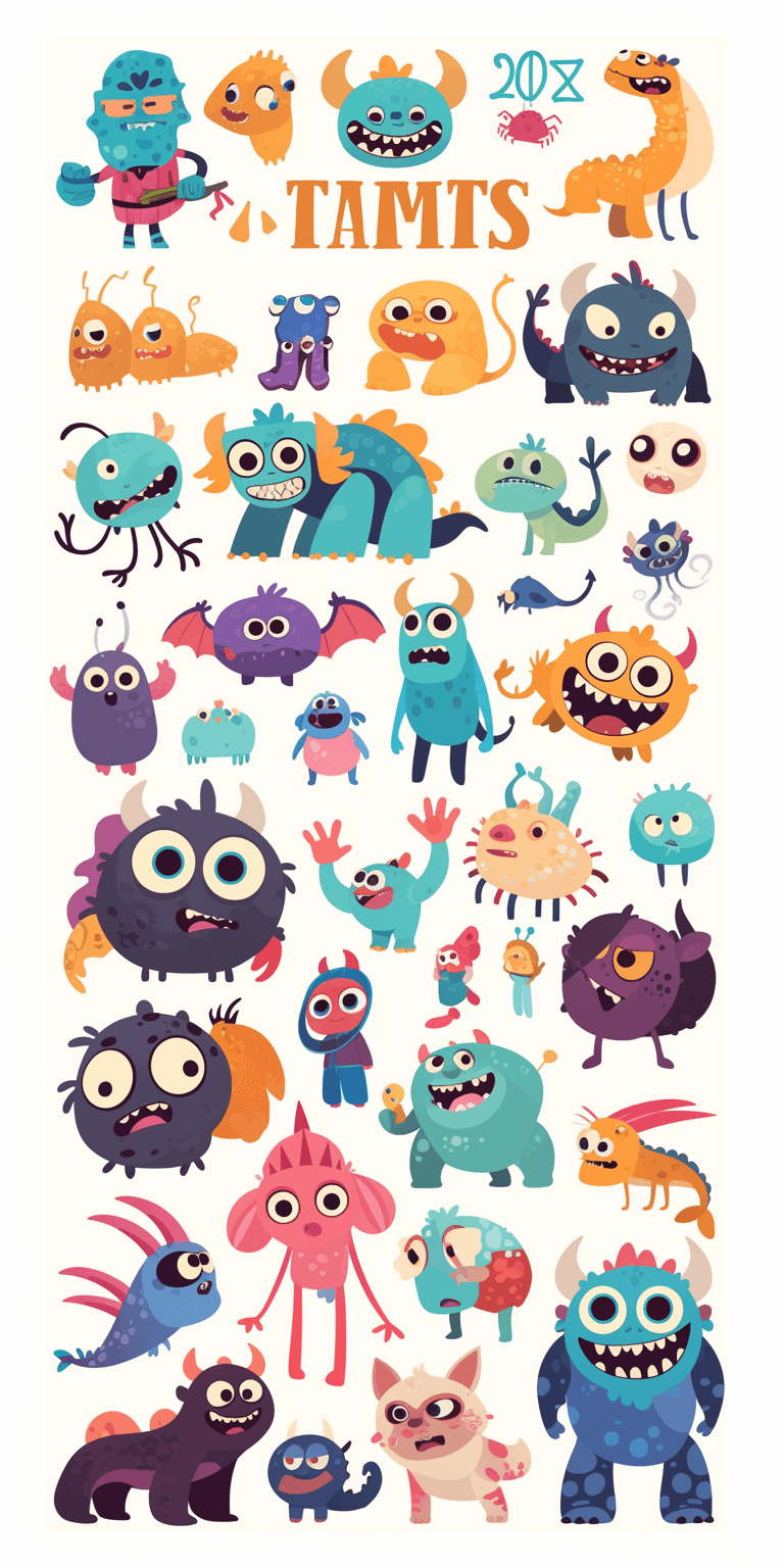 Funny Monster 020 original repeating artwork