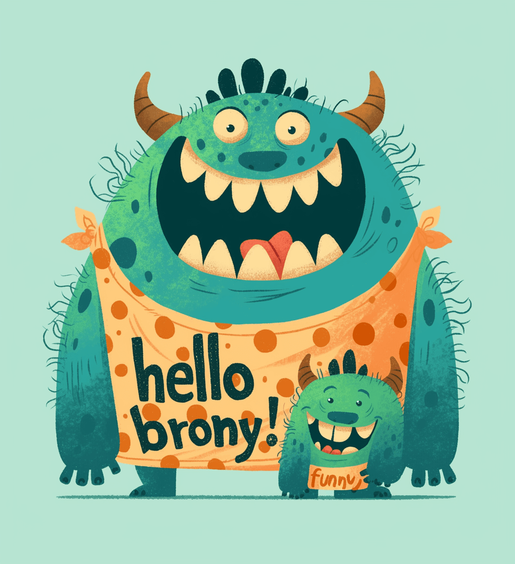 Funny Monster 019 original repeating artwork