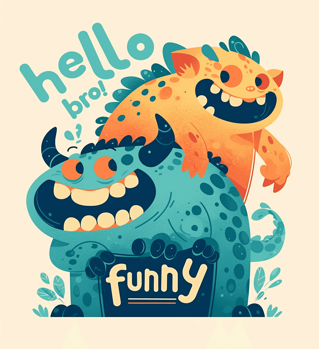 Fun Monster Crew original repeating artwork