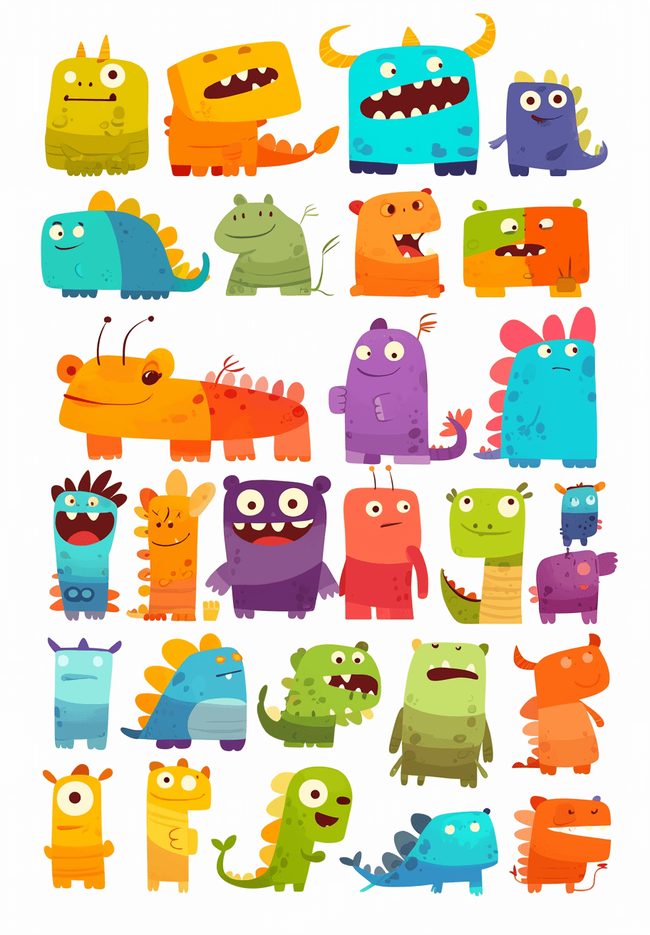 Fun Monster Sunlit original repeating artwork