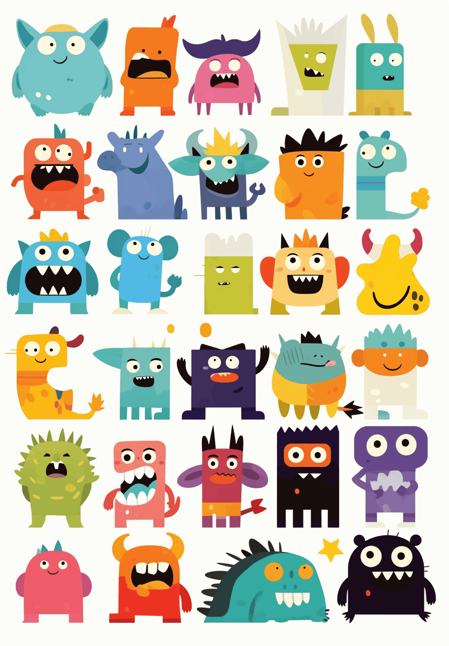 Fun Monster 020 original repeating artwork