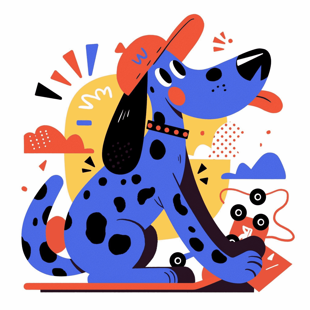 Funny Puppy 003 original repeating artwork