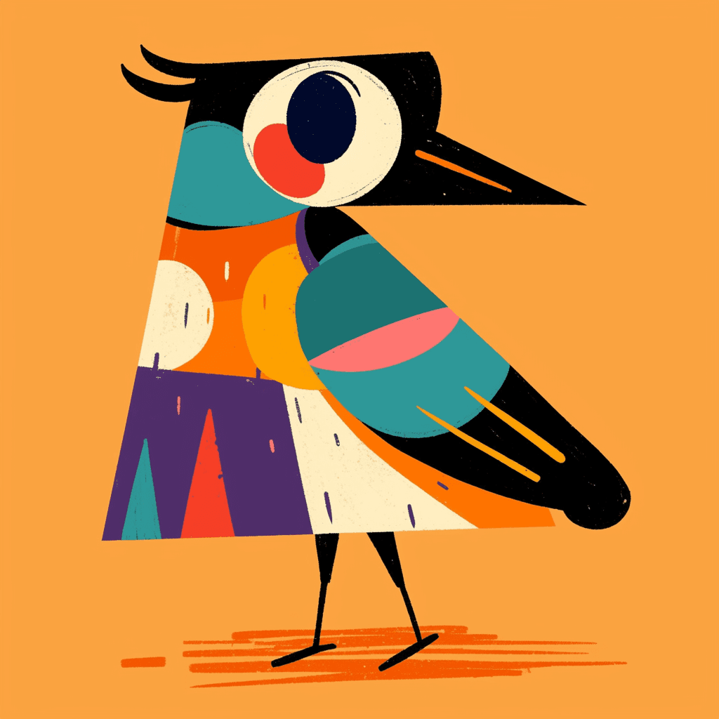 Fun Bird original repeating artwork